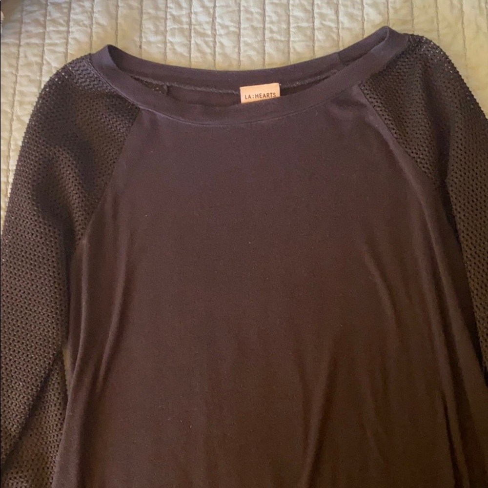 🌟 LA Heart PacSun Cropped Long Sleeve Tee Sz S 🌟